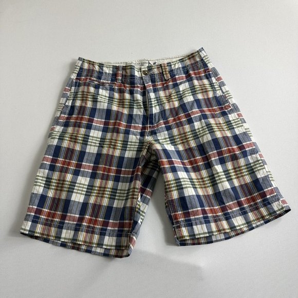 VTG American Eagle Outfitters Mens Longer Length Shorts Size 30 Multicolor Plaid - Picture 1 of 9